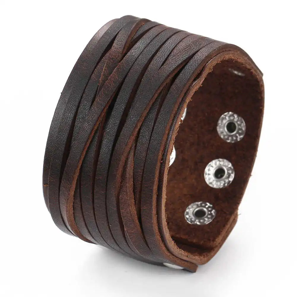 Bracelet en cuir vintage pour homme