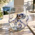 Verres à vin 3D artisanaux en verre représentant des animaux marins