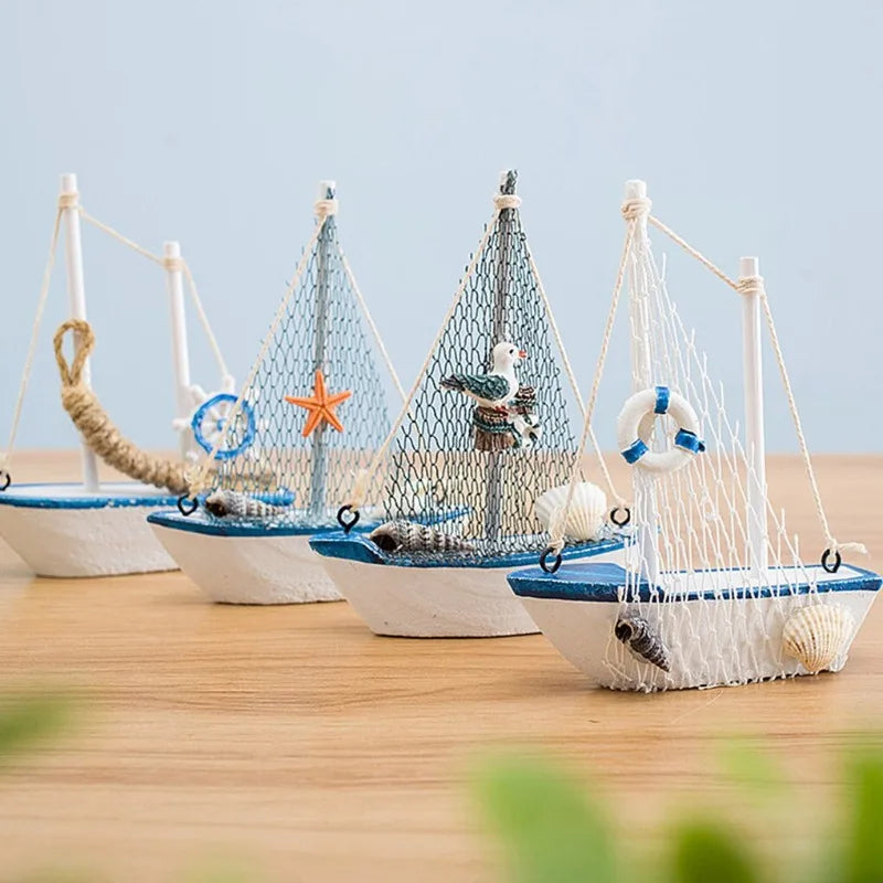 Décoration bateau de pêche en bois