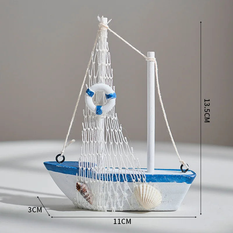 Décoration bateau de pêche en bois