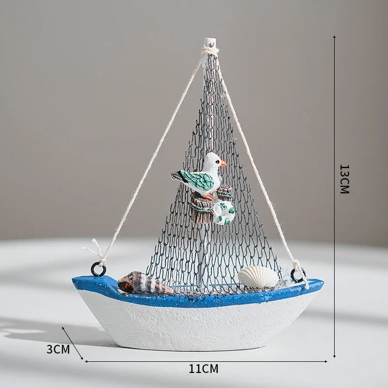 Décoration bateau de pêche en bois