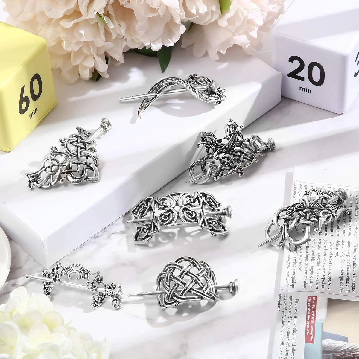 Broche à Cheveux Celtique – Élégance Médiévale